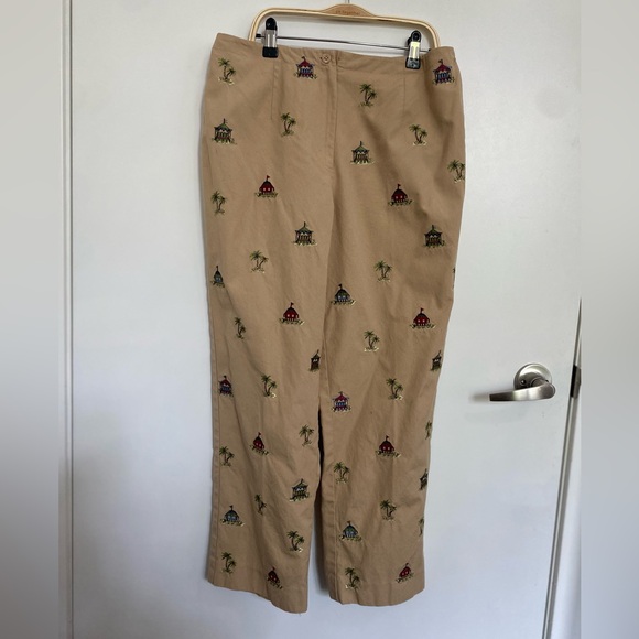 Mid/high waisted patterned pants - Picture 4 of 6